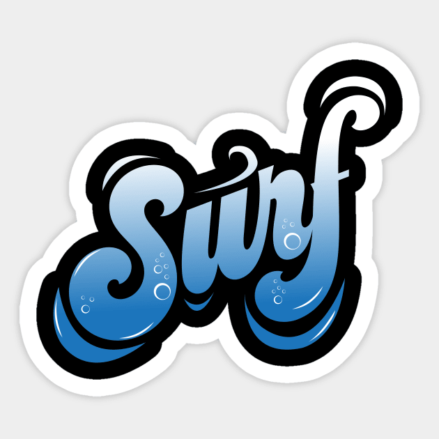 SURF slogan Sticker by Dominic Becker